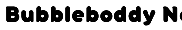Bubbleboddy Neue font preview
